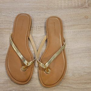 Gold Thong Sandals